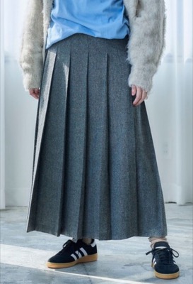 FREAK'S STORE（フリークスストア）グレーのツイードプリーツスカート
