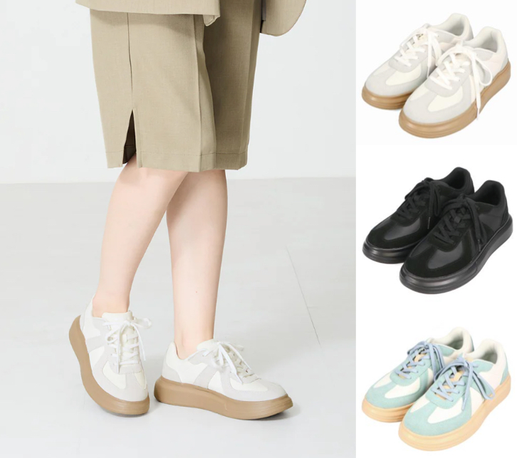 ORTR（オーアールティーアール）ホワイトの厚底ジャーマンスニーカー