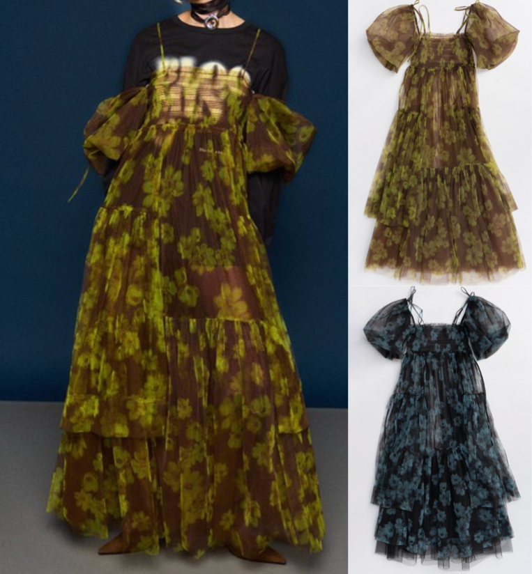 MAISON SPECIAL（メゾンスペシャル）ブラウン系の花柄プリントキャミワンピース