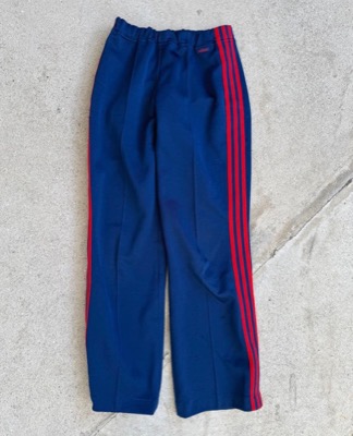 adidas atp track pants 80sブルーのサイドレッドラインパンツ