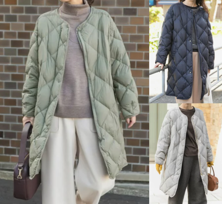 URBAN RESEARCH DOORS（アーバンリサーチドアーズ）カーキのキルティングコート