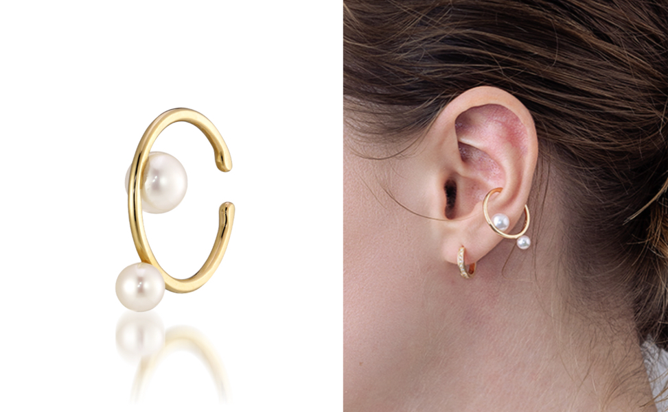 STAR JEWELRY（スタージュエリー）K10 イヤーカフ PEARL EAR CUFF