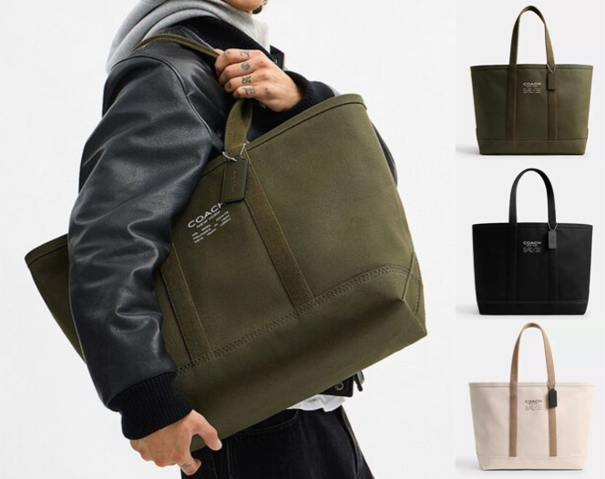 COACH（コーチ）カーキのトートバッグ