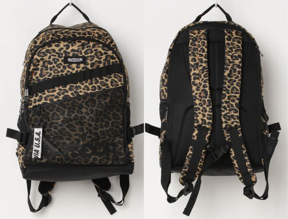 OUTDOOR PRODUCTSレオパード柄のリュックサック