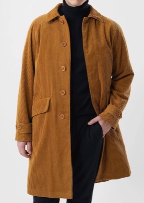 ASPESI（アスペジ）ブラウンのコーデュロイコート