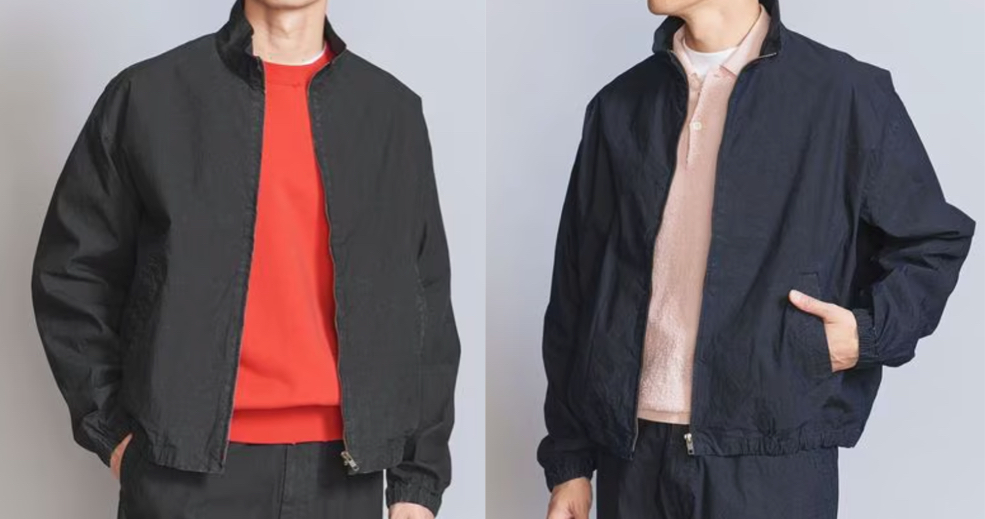 BEAUTY&YOUTH(ビューティーアンドユース)ブラックのナイロンブルゾン