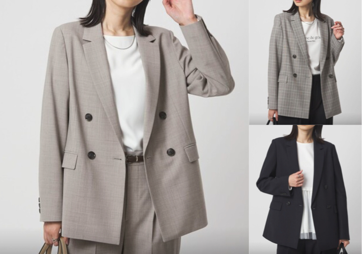 green label relaxingベージュのジャケット