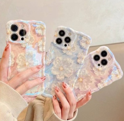 油絵フラワーフォンケース