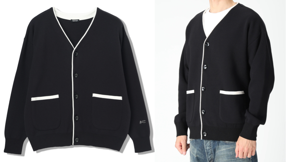 DENHAM（デンハム）ブラックのカーディガン