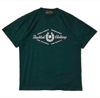 ducktailclothing（ダックテイルクロージング）グリーンのプリントTシャツ