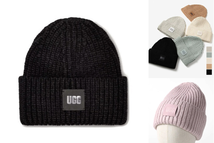 UGGブラックのビーニー