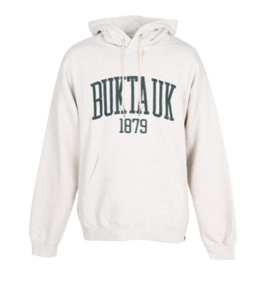 Bukta（バクタ）グレーのロゴパーカー