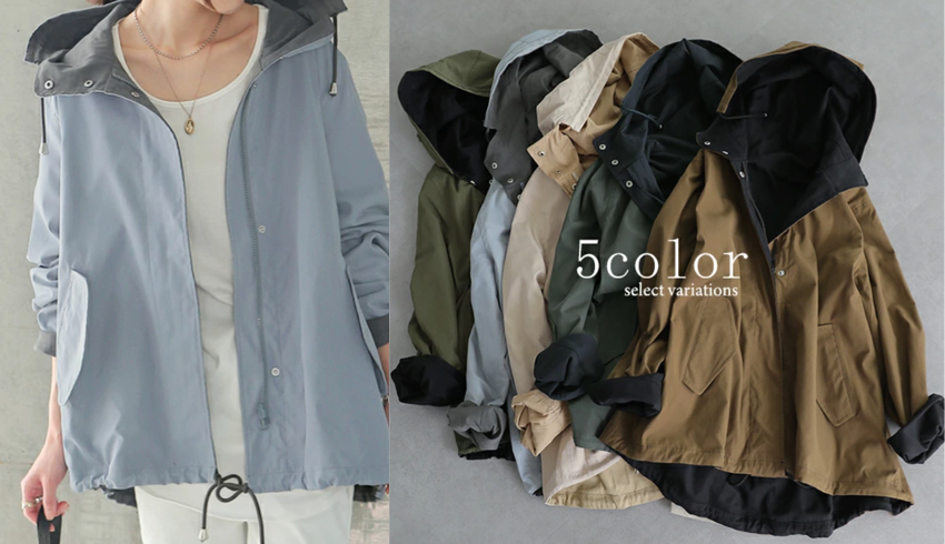 HUG.U（ハグユー）ライトブルーのマウンテンパーカー