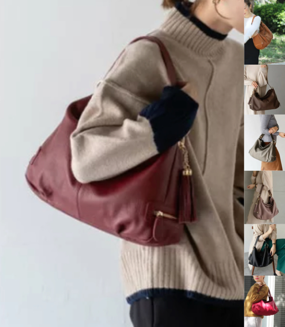 VITAFELICEレッドのレザーバッグ
