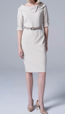 AKIKO OGAWA.（アキコオガワ）ベージュのワンピース