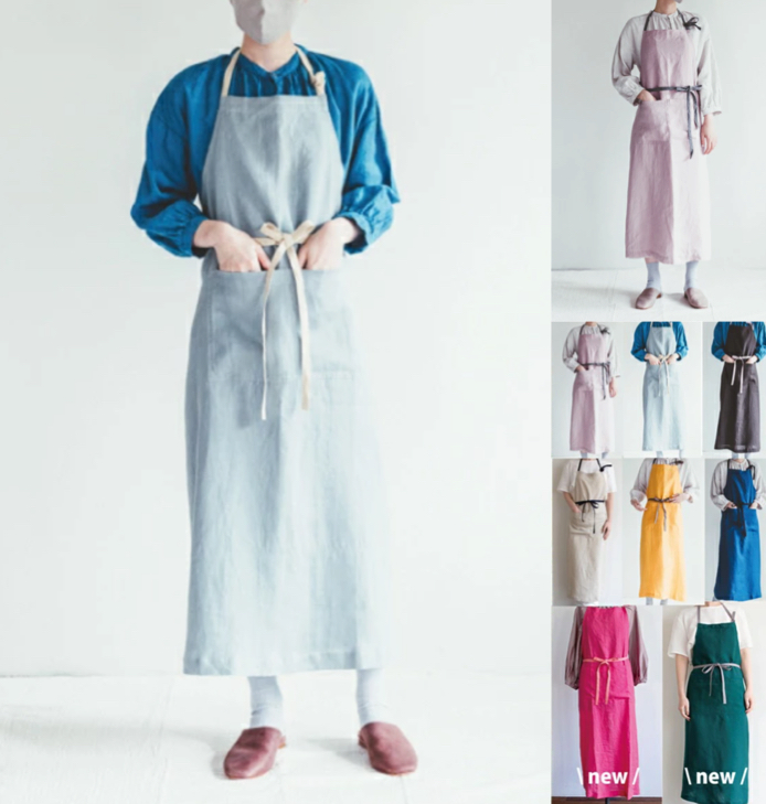 fog linen workエプロン リネン「 リネン アリシャ エプロン 」 ミーターイー
