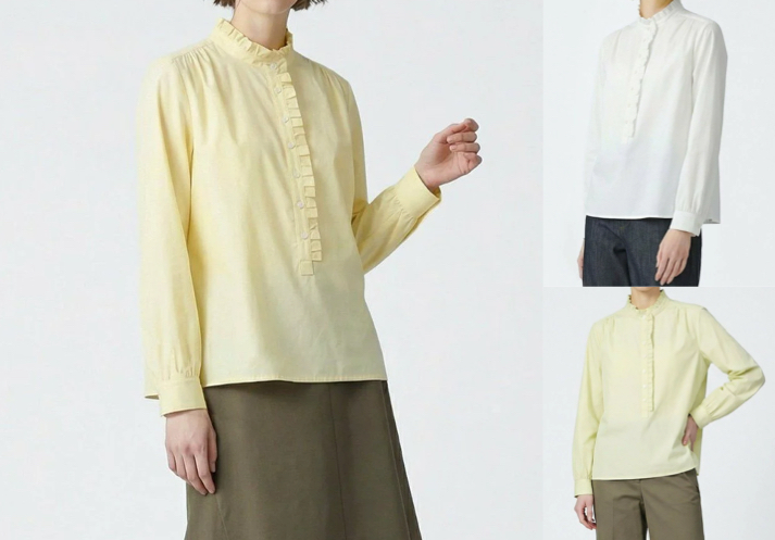 SCAPA（スキャパ）イエローのフリルブラウス
