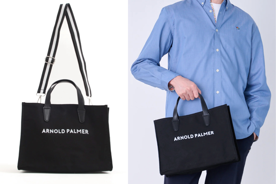 Arnold Palmer（アーノルドパーマー）ブラックのロゴバッグ