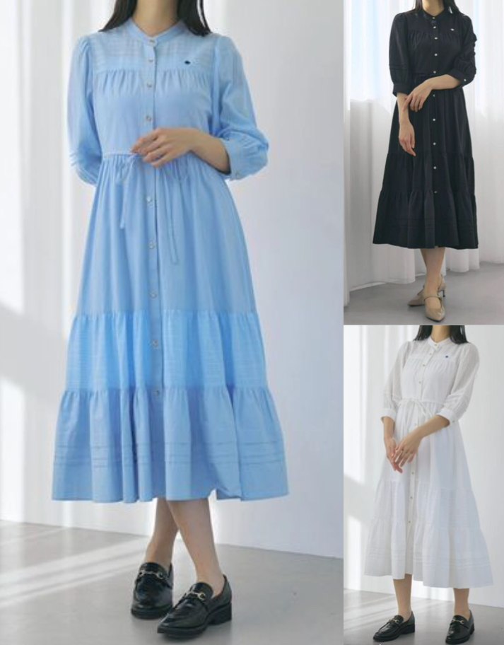 TONAL（トーナル）ブルーのシャツワンピース