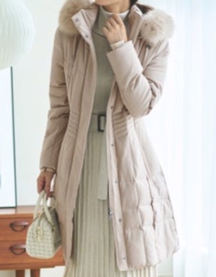 RUIRUE BOUTIQUE（ルイルエブティック）ベージュのダウンコート