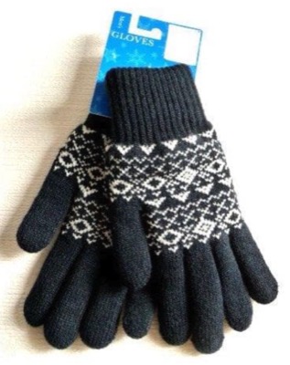 ネイビーの手袋