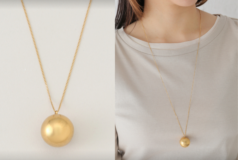 JOURNAL STANDARD relumeゴールドのロングネックレス