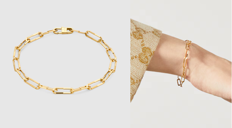 Diorゴールドのブレスレット