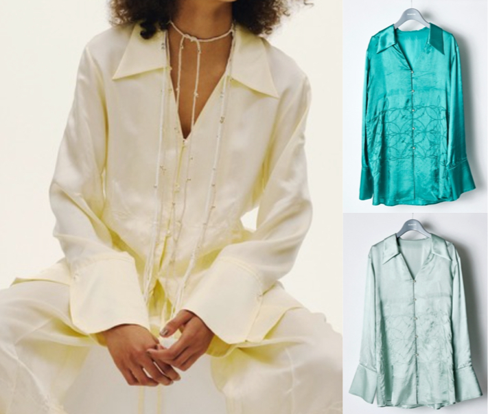 RUMCHE（ラム・シェ）ライトイエローのシャツ