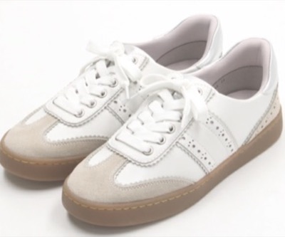 tsumori chisato WALK(ツモリチサト ウォーク)ホワイトのレースアップスニーカー