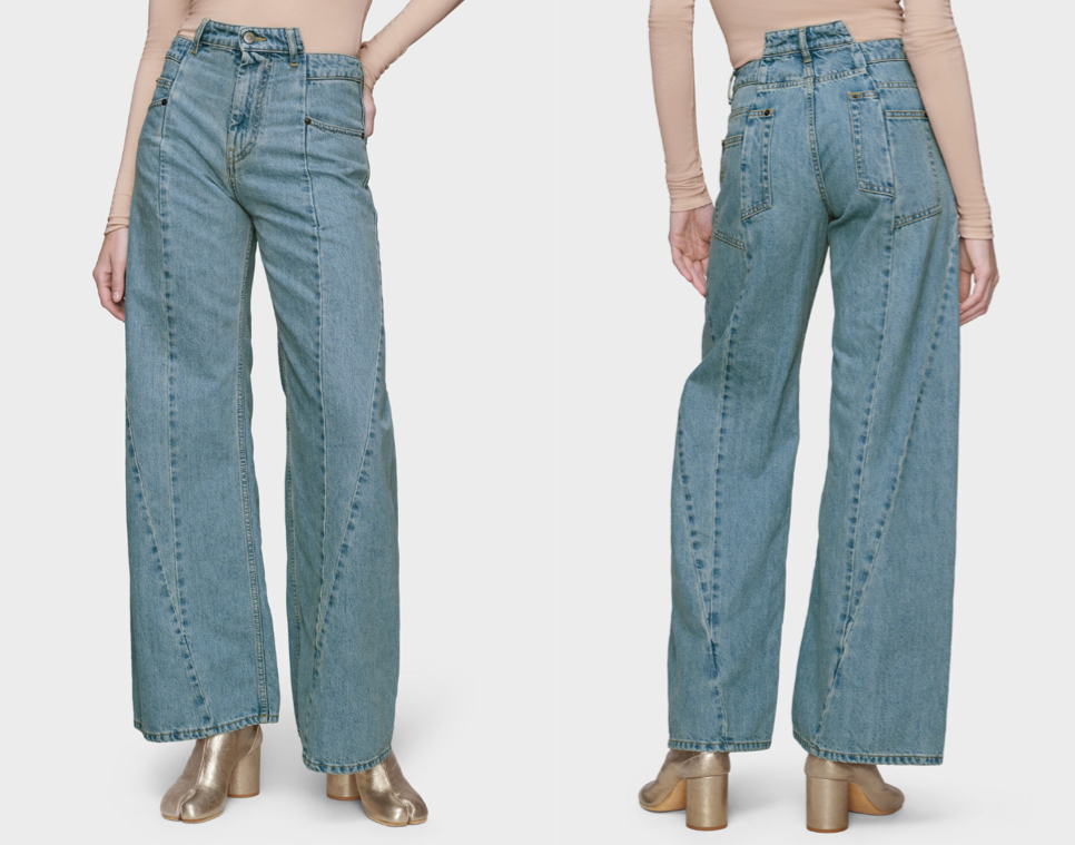 maisonmargielaブルーワイドデニム