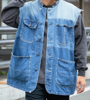 etsinta（エシンタ）ブルーのデニムベスト