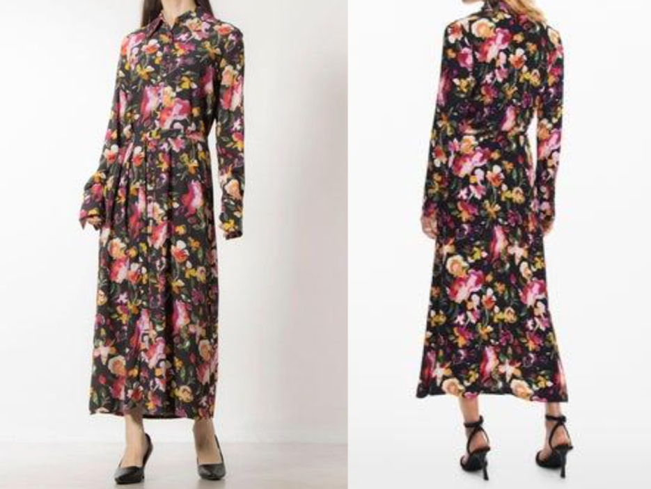 
Desigual (デシグアル)ブラックのフラワー柄ワンピース