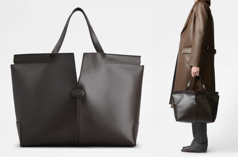 TOD'S（トッズ）ダークブラウンのレザートートバッグ