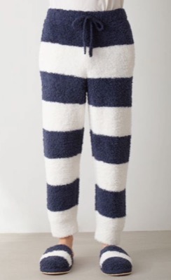 gelato pique(ジェラートピケ)ホワイトxネイビーのボーダーニットパンツ