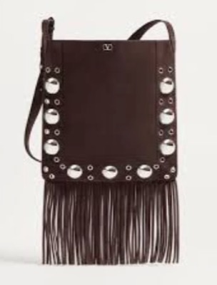 VALENTINO(ヴァレンティノ)ブラウンのフリンジ付きバッグ
