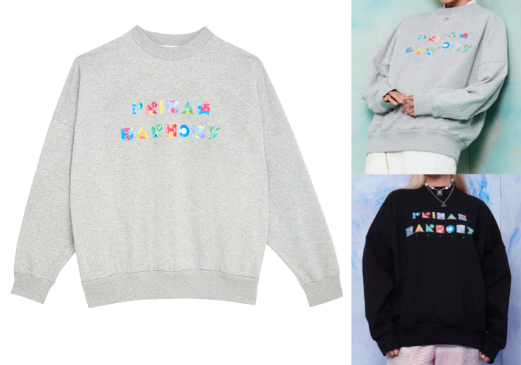 VL BY VEE（ヴィーエル バイ ウィー）グレーのカラフルロゴスウェット