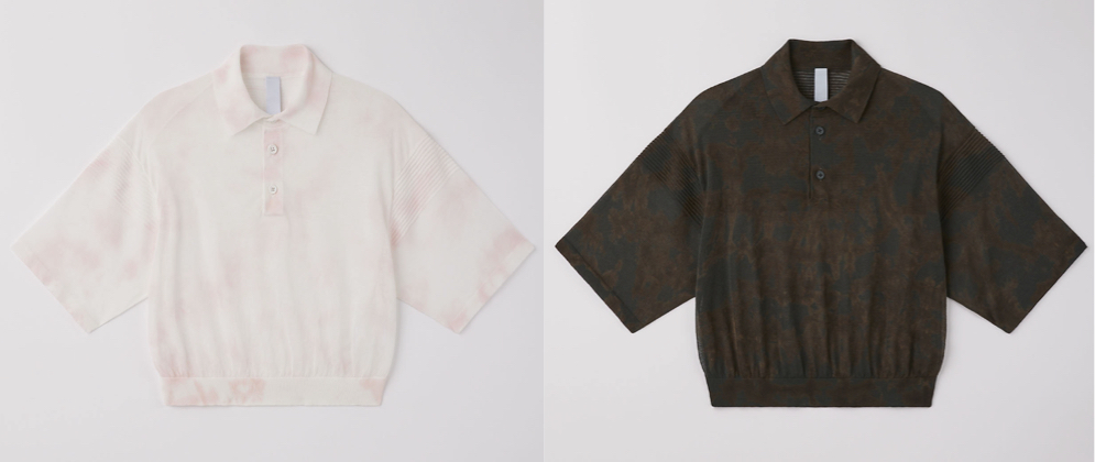 CFCL(シーエフシーエル)ホワイトxライトピンクのポロシャツ