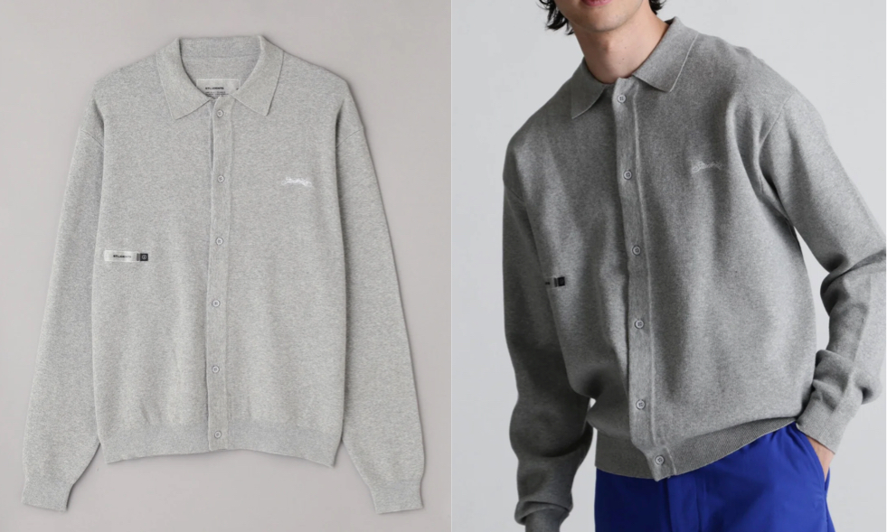 Students Golfグレーのレイヤードカーディガン