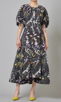 3.1 Phillip Lim(スリーワン フィリップリム)ブラックのフラワープリントワンピース