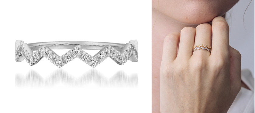 STAR JEWELRY(スタージュエリー)シルバーxダイヤのリング