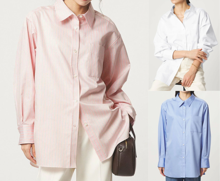 UNITED ARROWS green label relaxing（ユナイテッドアローズ グリーンレーベルリラクシング）ピンクのストライプシャツ