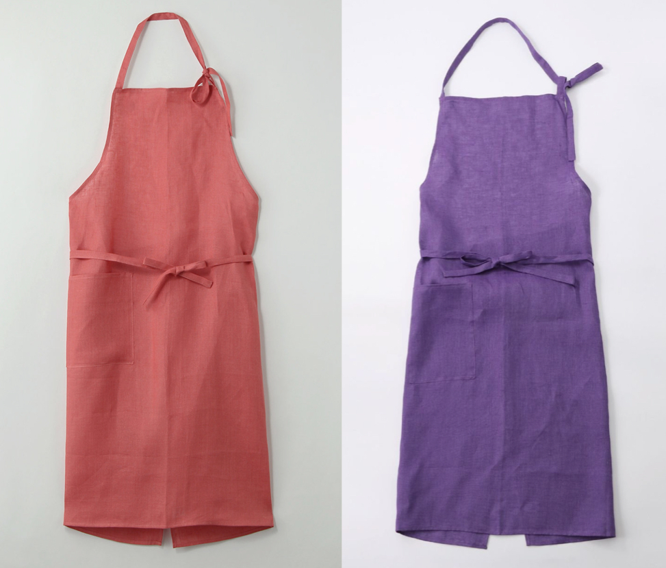 LINEN & DECORピンクのエプロン