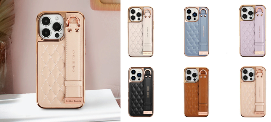 ピンクベージュのスマホケース