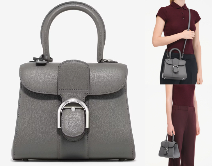 DELVAUX（デルヴォー）グレーのハンドバッグ