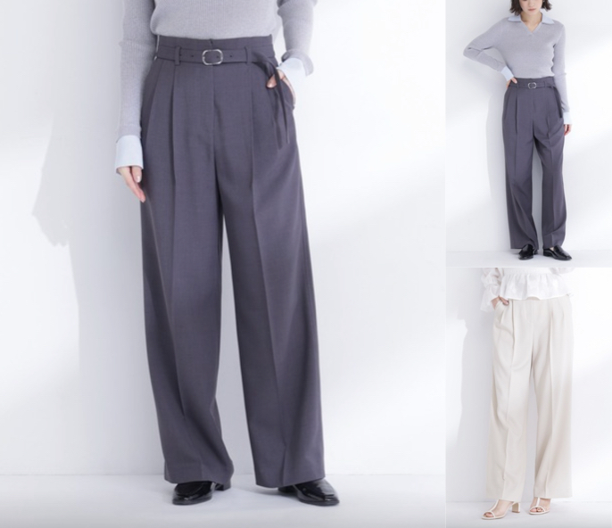 NATURAL BEAUTY BASIC（ナチュラルビューティーベーシック）グレーのパンツ