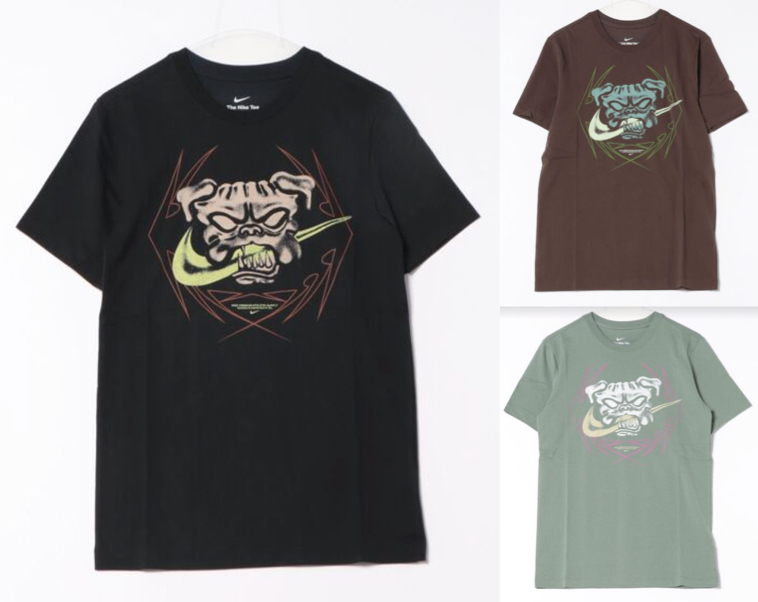 NIKE（ナイキ）ブラックのプリント柄Tシャツ