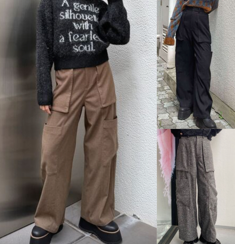MURUA（ムルーア）ブラウンのカーゴパンツ