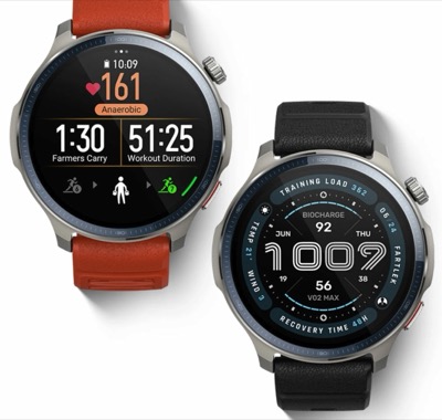 Amazfit(アマズフィット)ブラウンxシルバーの腕時計