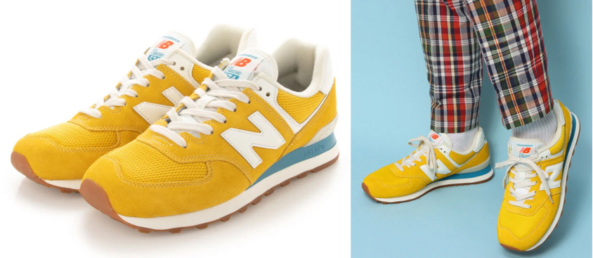 New Balance（ニューバランス）イエローのスニーカー
