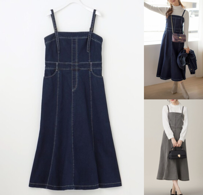 ANY SISブルーデニムワンピース
